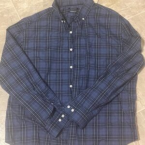 Nautica Men's Navy Plaid Button Down Shirt